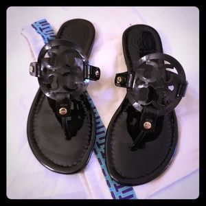 Tory Burch Miller Patent Leather Thong Sandals